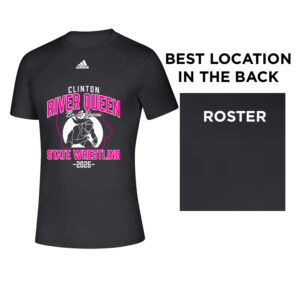 River Queen State Wrestling adidas Creator Short Sleeve Tee-Black (2x or 3x only)