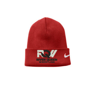 CMS River Queen Wrestling Nike Team Cuffed Beanie stocking cap-University Red