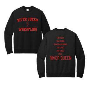 CMS River Queen Wrestling Nike Club Fleece Sleeve Swoosh Crew