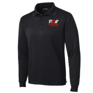 CMS River Queen Wrestling Sport Tek Men Long Sleeve Micropique Sport Wick Polo-Black