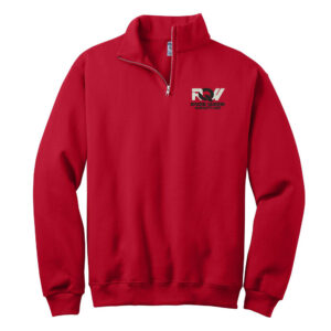 CMS River Queen Wrestling JERZEES Men Nublend Cadet Collar Sweatshirt-Red