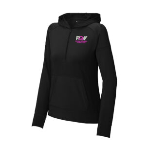 CMS River Queen Wrestling Sport-Tek Ladies Sport-Wick Stretch 1/2-Zip Hoodie-Balck