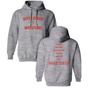 CMS River Queen Wrestling Unisex Fleece Hooded Sweatshirt-Sport Grey