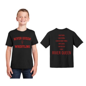 CMS River Queen Wrestling Youth Short Sleeve Tee-Black