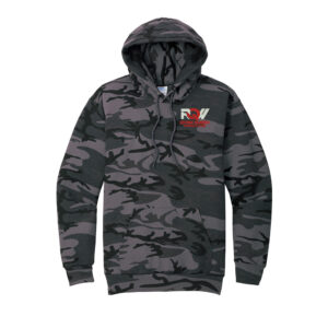 CMS River Queen Wrestling Unisex Core Fleece Camo Pullover Hooded Sweatshirt-Black Heather Camo (S, M, XL, 3x, 4x)