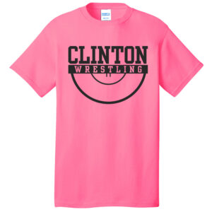 CMS River Queen Wrestling Unisex Short Sleeve Tee- Neon Pink