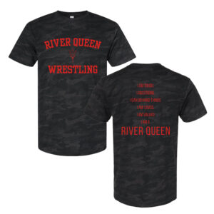 CMS River Queen Wrestling LAT Fine Jersey Tee Unisex Premium-Storm Camo