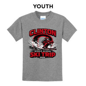 CMS Ski Trip Youth Short Sleeve Tee-Athletic heather