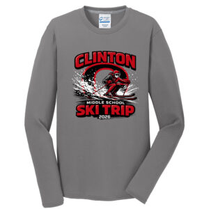 CMS Ski Trip Men Long Sleeve Essential Blended Performance Tee-Medium Grey
