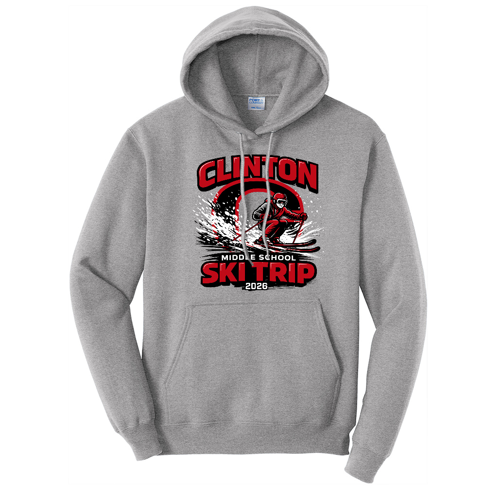 CMS Ski Trip Unisex Fleece Hooded Sweatshirt-Athletic Heather