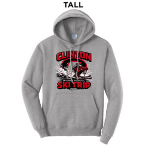 CMS Ski Trip Tall Fleece Hooded Sweatshirt-Athletic heather