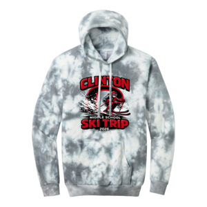 CMS Ski Trip Unisex  Crystal Tie-Dye Pullover Hoodie-Grey