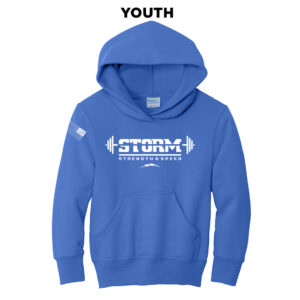 Storm Strength Speed Youth Fleece Hooded Sweatshirt-Royal