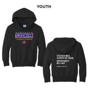 Storm Strength Speed Youth Fleece Hooded Sweatshirt-Black