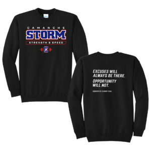 Storm Strength Speed Unisex Fleece Crewneck Sweatshirt-Black