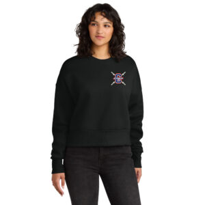 Storm Strength Speed Next Level Apparel Women’s Crew Heavyweight Sweatshirt Crop/Boxy-Black