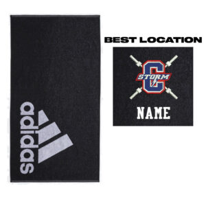 Storm Strength Speed Adidas  quick-drying cotton towel (50 cm x 100 cm) Black/White