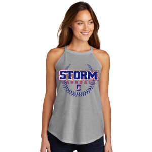 Storm BB District Made Ladies Perfect Tri Rocker Tank-Grey Frost