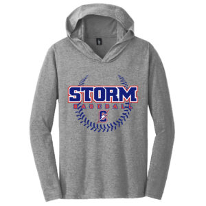 Storm BB District Made Mens Perfect Tri Long Sleeve Hoodie-Grey Frost