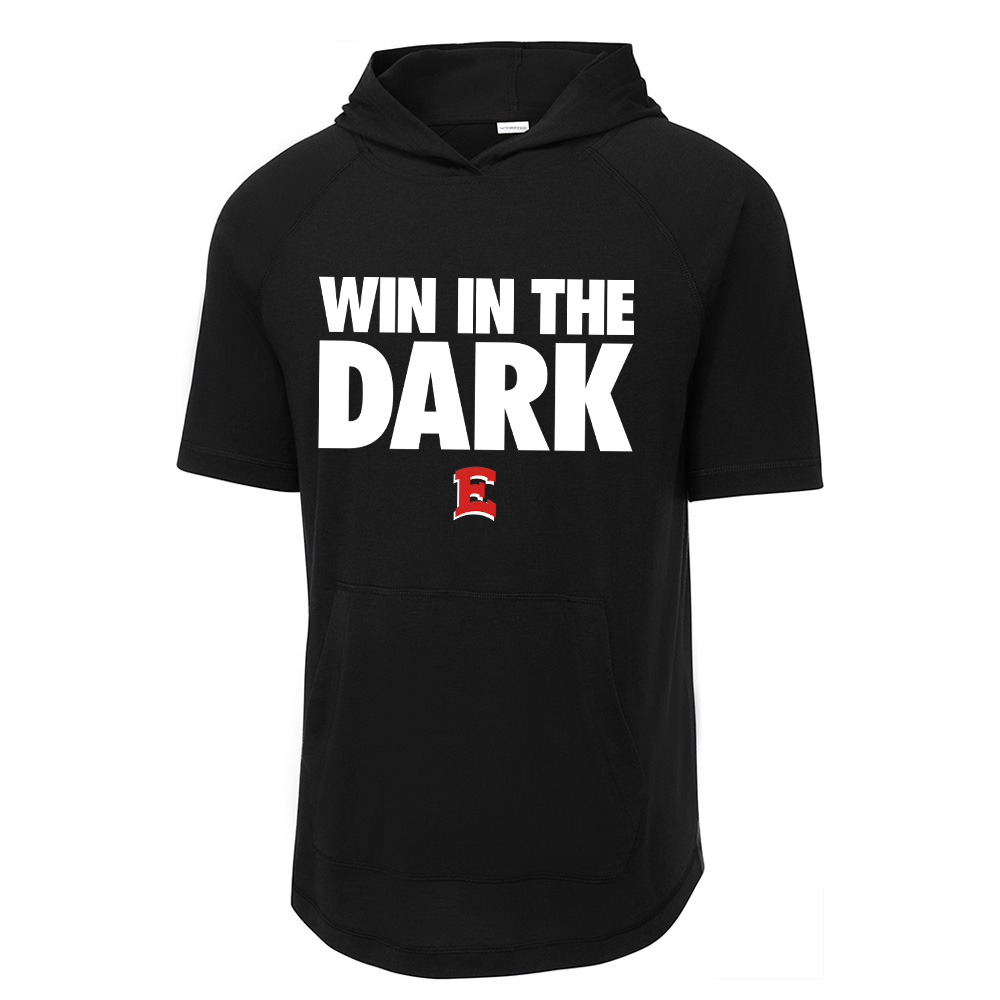 DM East Football Sport Tek Men PosiCharge Triblend Wicking Short Sleeve Hoodie-Black