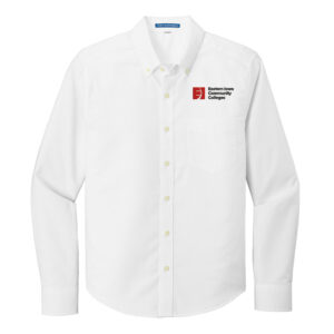 EICC Port Authority Men Untucked Fit SuperPro Oxford Shirt-White