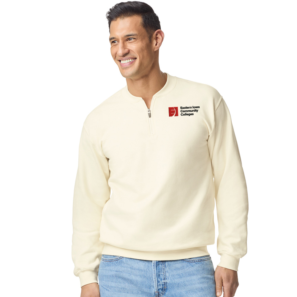 EICC Gildan Softstyle Adult Midweight Fleece 1/4-Zip-Off White