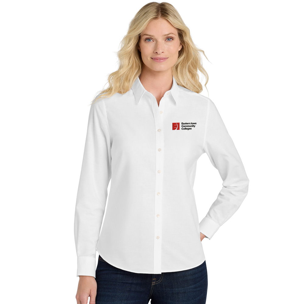 EICC Port Authority Ladies SuperPro Oxford Shirt-White