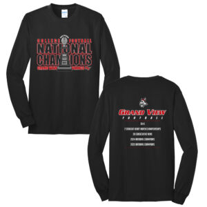 GV FB National Championship Unisex Cotton Long Sleeve Tee-Black