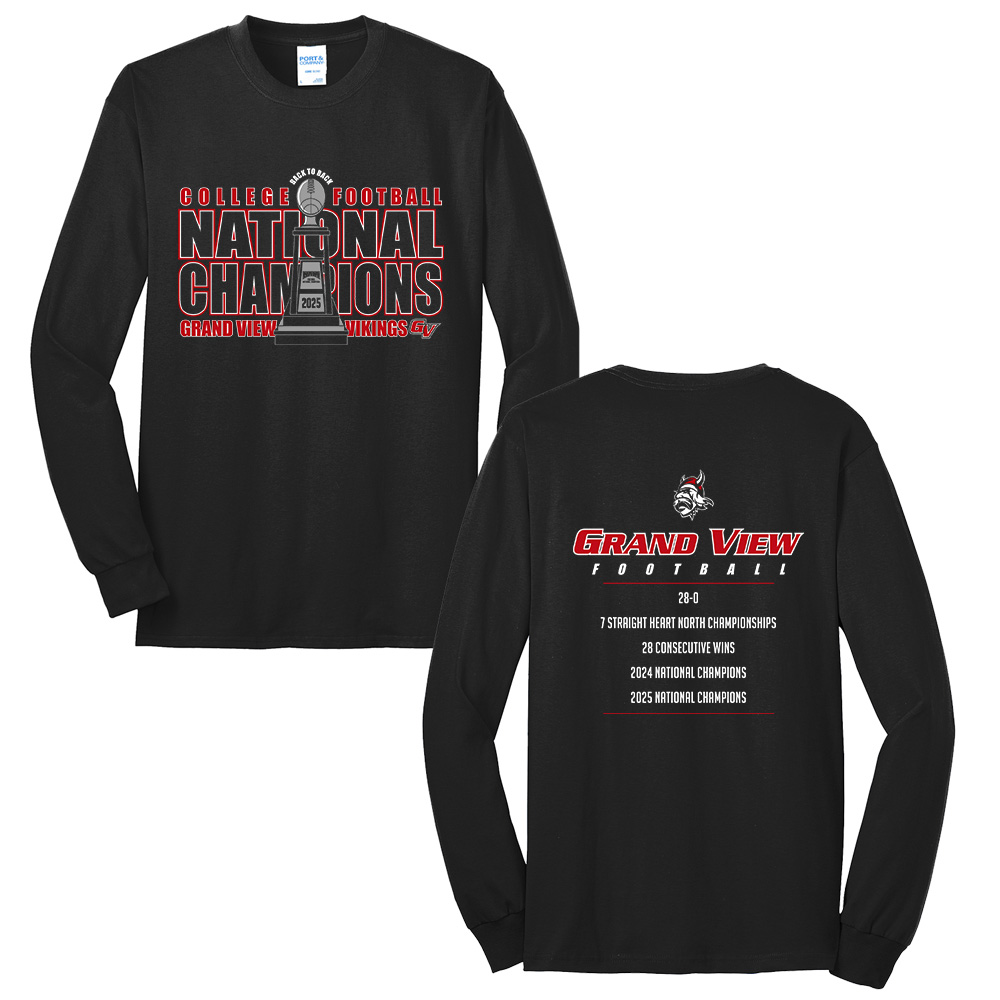 GV FB National Championship Unisex Cotton Long Sleeve Tee-Black
