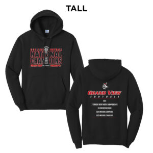 GV FB National Championship Tall Fleece Hooded Sweatshirt-Black