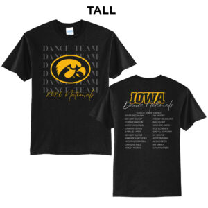 Iowa Dance Tall Short Sleeve Tee-Black