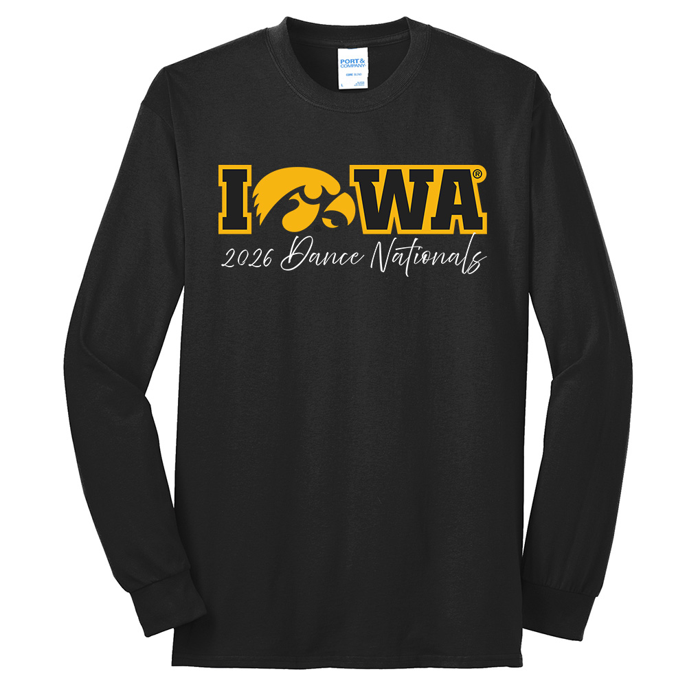 Iowa Dance Unisex Cotton Long Sleeve Tee-Black