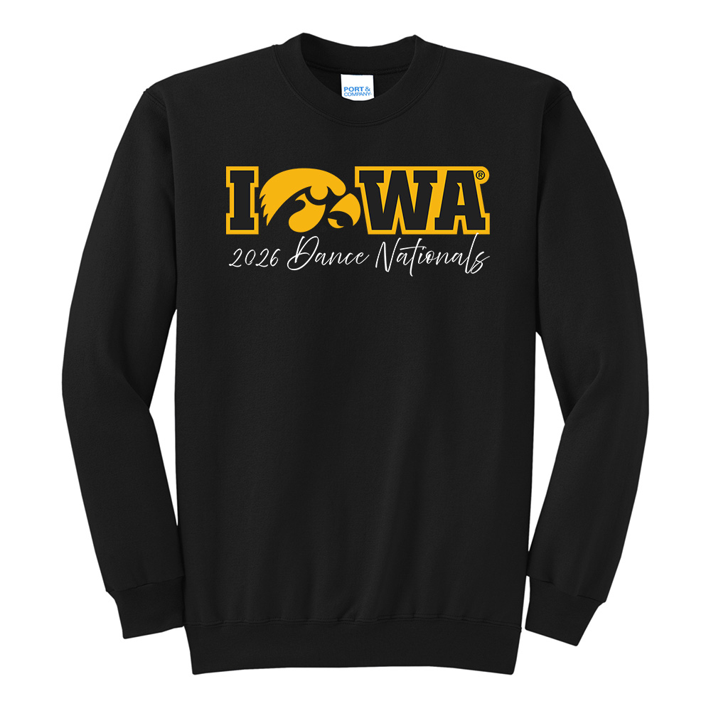 Iowa Dance Unisex Fleece Crewneck Sweatshirt-Black