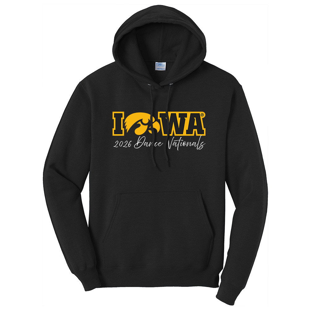 Iowa Dance Unisex Fleece Hooded Sweatshirt-Black