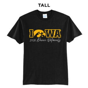 Iowa Dance Tall Short Sleeve Tee-Black