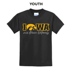 Iowa Dance Youth Short Sleeve Tee-Black