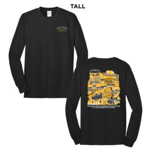 Hawkeye Sport Business Tall Long Sleeve Cotton Tee-Black