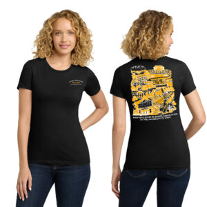 Hawkeye Sport Business Next Level Women’s Cotton Tee-Black