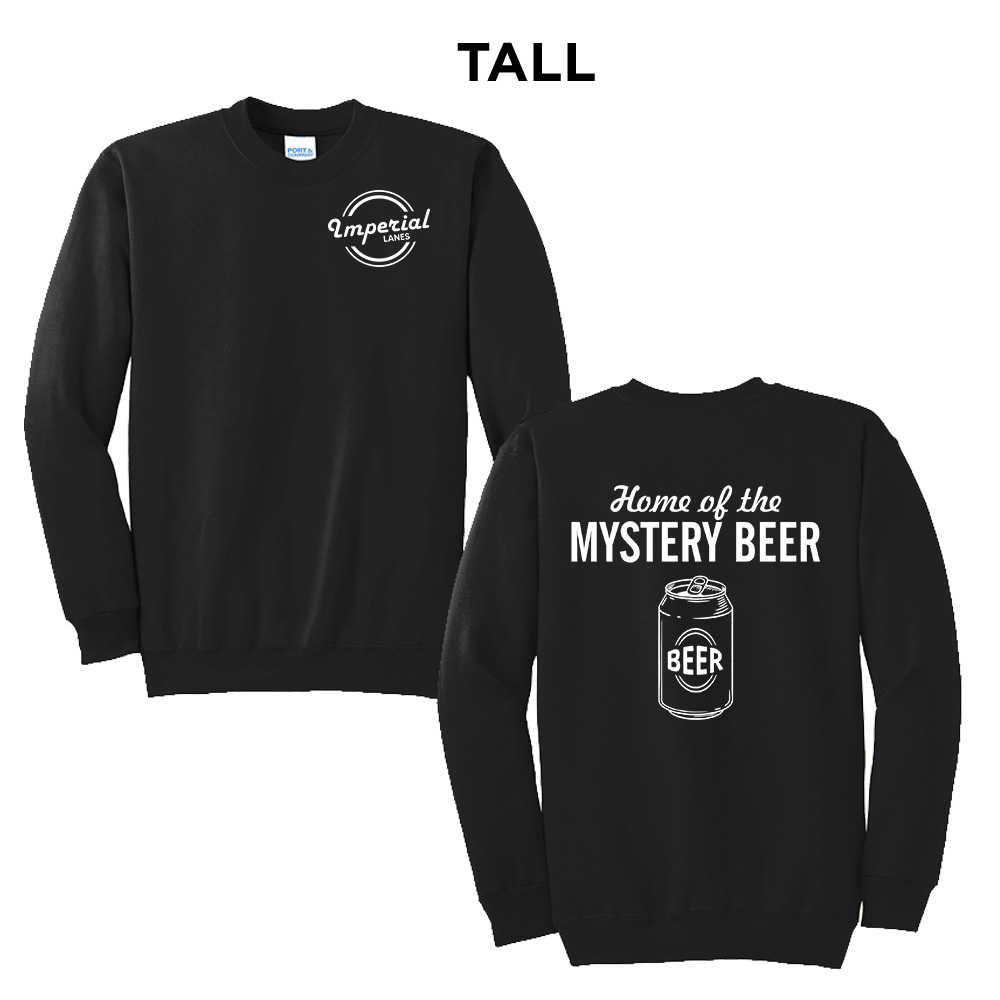 Imperial Lanes Tall Fleece Crewneck Sweatshirt-Black