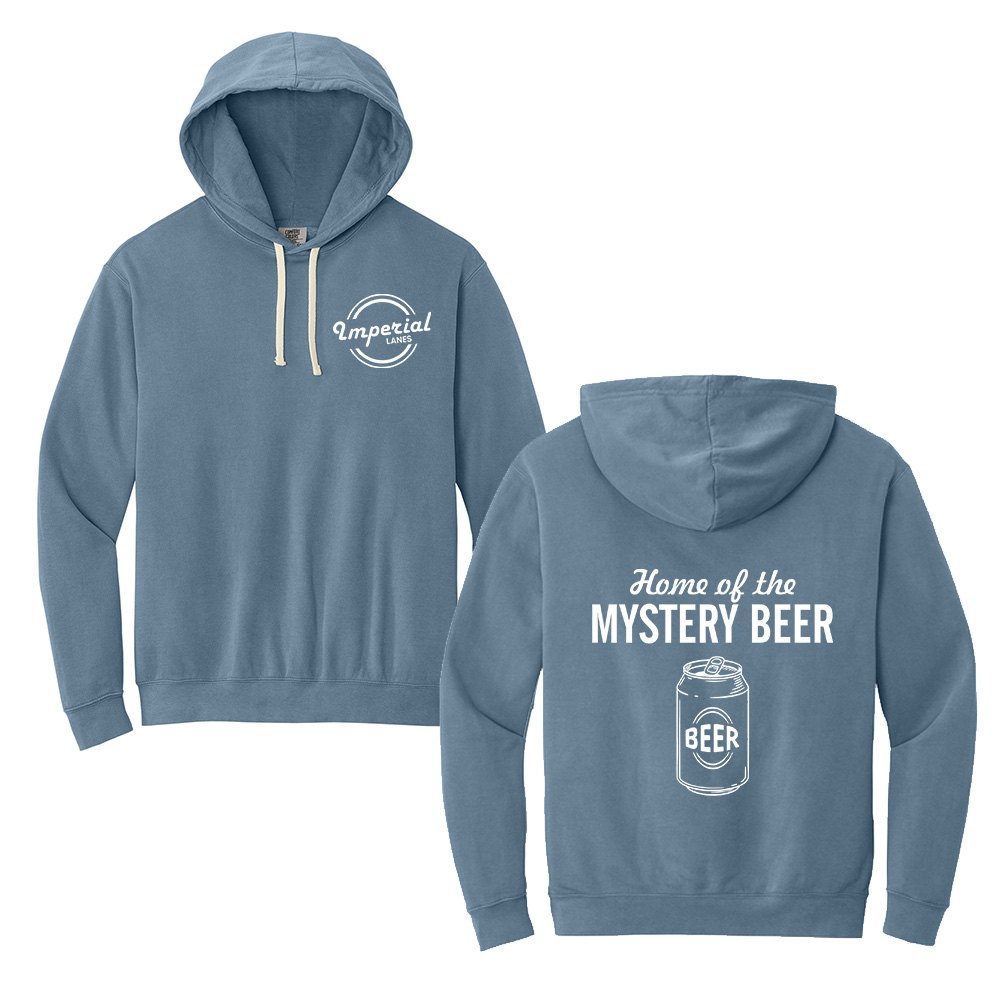 Imperial Lanes Comfort Colors Unisex Lightweight Hooded Sweatshirt- Blue Jean