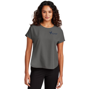 Jaybird Mercer and Mettle Women’s Stretch Crepe Crew-Anchor Grey