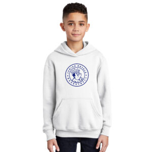 Larkin JR BB Youth Fleece Hooded Sweatshirt-White