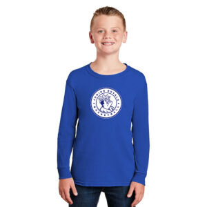 Larkin JR BB Youth Cotton Long Sleeve Tee-Royal