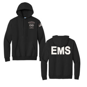 Monticello EMS Unisex Fleece Hooded Sweatshirt-Black