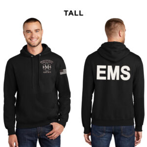 Monticello EMS Unisex TALL Fleece Hooded Sweatshirt-Black