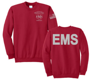Monticello EMS Unisex Fleece Crewneck Sweatshirt-Red