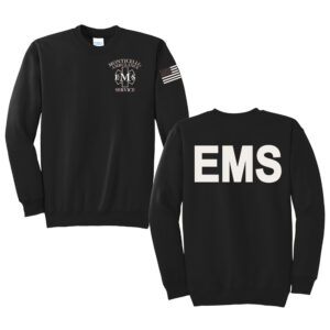 Monticello EMS Unisex Fleece Crewneck Sweatshirt-Black