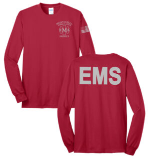 Monticello EMS Unisex Long Sleeve Tee-Red