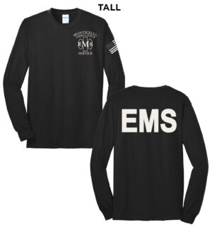 Monticello EMS Unisex Tall Long Sleeve Tee-Black