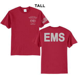 Monticello EMS Tall Short Sleeve Tee-Red
